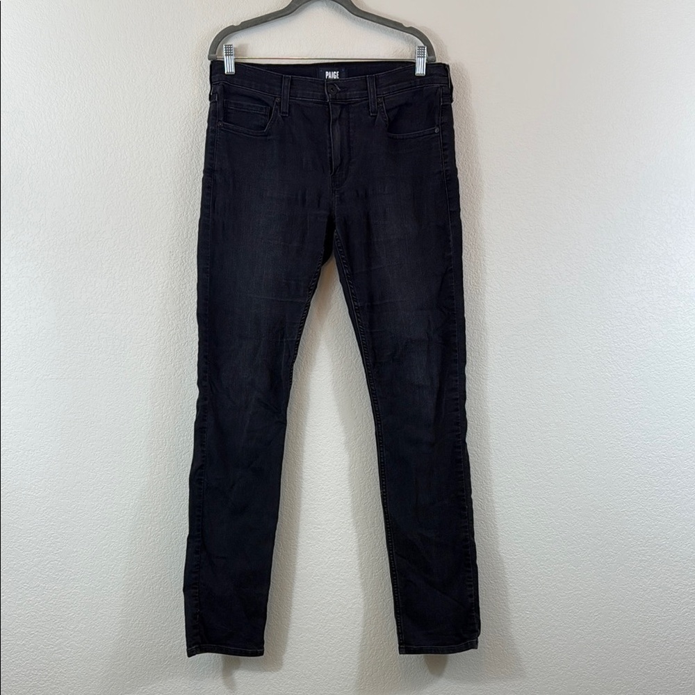 PAIGE Lennox Black Slim Jeans Classic Fit Size 31